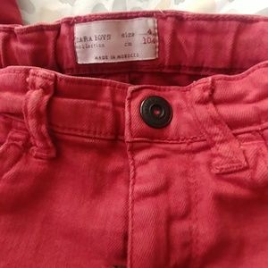 4T Zara Boys SkinnyFit Adjustable Burgandy Jeans👖